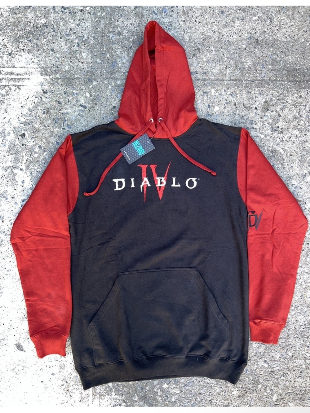 Diablo Hoodie Blizzard Entertainment Red/Black 2XLT NWT‎ Pockets Drawstring